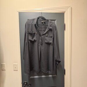 Lane Bryant Chiffon Blouse Black 22/24W